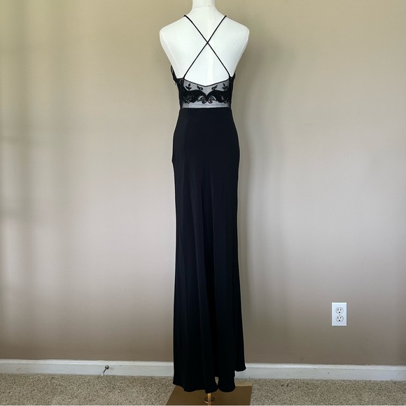 Y2K 90’s Long Black Formal Dress Cache Women 4 Vtg NWT Classic Cocktail Prom LBD - Picture 14 of 16